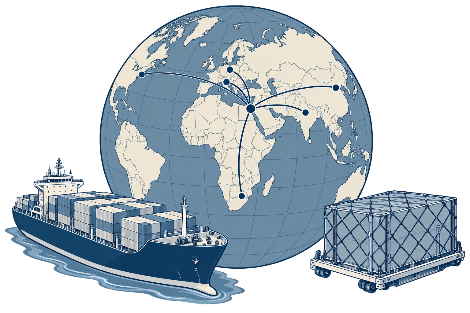 Conceptual freight partnership atlas centred on Egypt